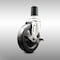 Service Caster 5 Inch 316SS Soft Rubber Wheel Swivel 1-1/2 Inch Expanding Stem Caster Brake SCC SCC-SS316EX20S514-SRS-TLB-112 - alternate 1